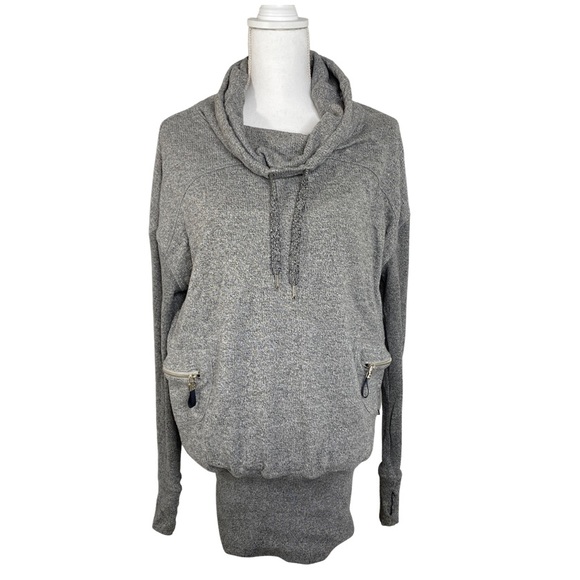 Sweaty Betty Cowl Neck Long Sweatshirt Gray - Picture 1 of 12